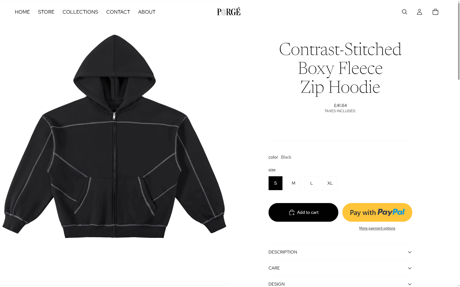 Contrast-stitched fleece. The stitching detail is the photography brief.